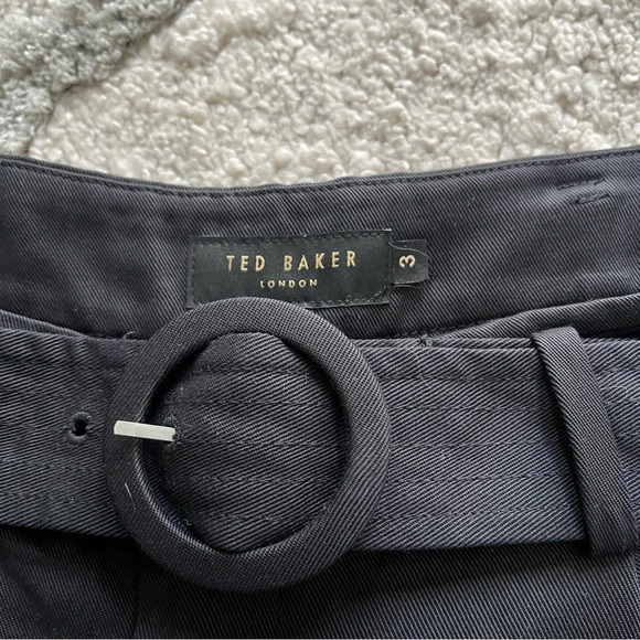 Ted Baker black trousers Ninette High Waist Carrot Leg Pants high rise taper 8 - Picture 2 of 11